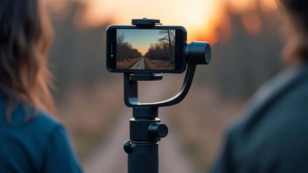 This image shows a person holding a smartphone gimbal, showcasing best gimbal options.
